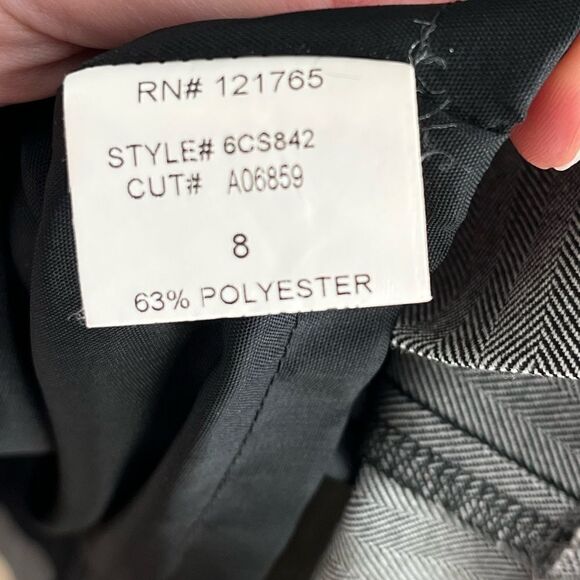 POLECI | Light Gray Chevron Stripe Pencil Skirt (8) - Picture 5 of 6